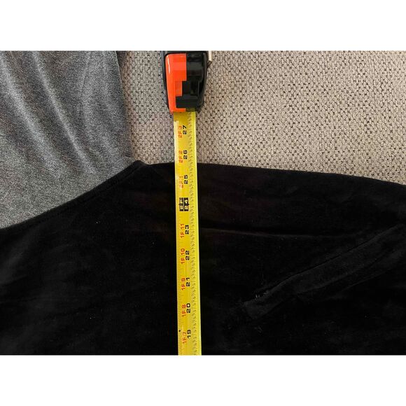 Vintage Perry Ellis America Active Men's XXL Black Blue Gray Velour Zip Jacket - Picture 7 of 9